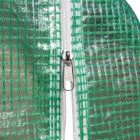 Outsunny Garten-Gewächshaus 9 m² Tunnelgewächshaus 3 x 3 x 2 m mit aufrollbarer Tür und 6 Gitterfenstern aus Stahl PE Grün(m-5)