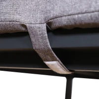 Outsunny Conjunto de de Jardín de Cuatro Piezas, Sofá con Cojines de Asiento, Mesa con Almacenamiento, Poliéster, 69x65x63 cm(m-5)