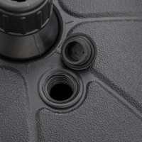 Outsunny Base für Sonnenschirm, runde Plastikbasis zum Befüllen mit Wasser und Sand, für Pfosten von 38 mm, Ø38 cm, Schwarz(m-4)