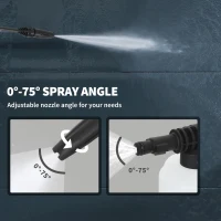 Outsunny 1800W High Pressure Washer, 150 Bar Pressure, 420 L/h Flow, Portable Power Washer Jet Wash Cleaner with Adjustable Nozzle, 6M Hose, Hose Reel, Steel Handle for Home Patio Car Driveway, Green(m-5)