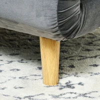 HOMCOM Sillón 2 en 1 relax Cama de Invitados 72x78x79 cm Gris(m-4)