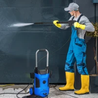 Outsunny 1800W 150-Bar Pressure Washer, with Adjustable Nozzle - Blue(m-2)
