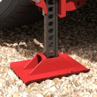 HOMCOM Gato de elevación gato de coche altura de elevación 10-105 cm carga máx. 3 toneladas acero 24x13x120 cm Rojo(m-4)