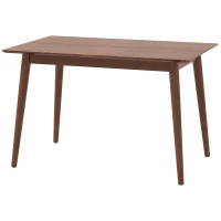 HOMCOM Tavolo da pranzo ampio per 4-6 persone in legno, 120x75x76 cm, Marrone(m-5)