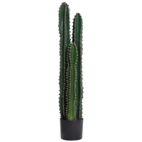 Outsunny Cactus artificial de gran realismo planta artificial de gran tamaño 17x98 cm Verde(m-1)