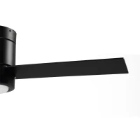 HOMCOM Ventilatore Soffitto 2 in 1 con Luce LED, 3 Velocità, Silenzioso, Telecomando, Diametro 112 cm, Nero(m-3)