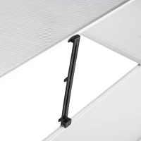 Outsunny Raised Beds for Garden with Mini Greenhouse, Galvanised Outdoor Planters and Cold Grame, for Herbs and Vegetables(m-8)