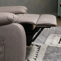 HOMCOM Elektrischer Relaxsessel mit verstellbarer Rückenlehne und Aufstehhilfe, Mikrofaser, 86 x 92 x 102 cm grau(m-4)