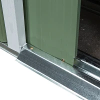 Outsunny Garden Storage Shed w/ window Double Door Green(m-8)