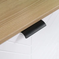 HOMCOM Buffet Basso Mobile di Archiviazione 2 Armadi 4 Porte Motivo Spina di Pesce Ripiani Regolabili, 120 x 35 x 77,4 cm, Bianco(m-3)