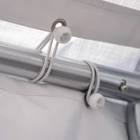 Outsunny Tendone per Feste 6x4m con Pareti Rimovibili, Porte e 6 Finestre, Bianco(m-7)