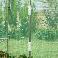 Outsunny Invernadero de Jardín Tunnel 6 m² con Sistema de Riego Integrado, 3x2 m 6 Ventanas Puerta Enrollable Verde(m-5)