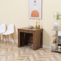 HOMCOM Tavolo da Pranzo Pieghevole Tavolo da Pranzo Allungabile Tavolo da Pranzo, mobile, design moderno, 180cm x 85cm x 75cm, Marrone(m-3)
