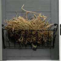 PawHut Conigliera interna in legno con ruote 3 piani rampe, 110L x 50l x 86H cm, grigio e bianco(m-4)