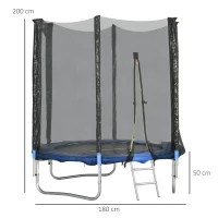 SPORTNOW Trampolín de exterior con red de seguridad 180 cm para niños y adultos(m-3)