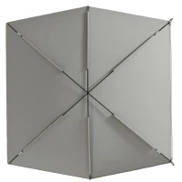 Outsunny Parasole Gazebo Tenda Parasole a Cupola in Acciaio Poliestere ad Alta Densità 190 T, Borsa Trasporto Inclusa, Grigio(m-4)