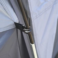 Outsunny Tenda da campeggio per 2-3 persone, impermeabile, con finestre a doppio strato in rete, 355 x 190 x 170 cm, grigio(m-4)