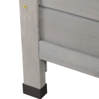 Outsunny Armadio da Giardino Rimessa per Attrezz con Ripiano, Porte Persiane, Tetto in Bitume, Legno di Abete, 87L x 46.5l x 96.5H cm, Grigio(m-4)