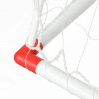 HOMCOM Kinder-Handballtor im Freien, Tor mit 5 Zielzonen, aufblasbarer Handball, Pumpe, 116 x 48 x 76 cm Weiß(m-5)