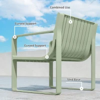 Outsunny Set de Grădină din 5 Piese cu Canapea, 2 Fotolii și 2 Măsuțe, 122x60.5x70 cm, Verde(m-7)