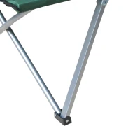 Outsunny Letto da Campeggio, Letto Pieghevole, 193 x 64 x 40 cm, con Sacca Trasporto, Poliestere Oxford e Metallo, Verde e Grigio(m-4)