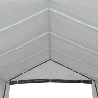 Outsunny Tenda per Auto 6L x 3,6l x 2,75H m, Struttura in Robusto Acciaio Zincato, Rivestimento in PE ad Alta Densità 195 g/m², Impermeabile, Anti-UV, Grigio(m-3)