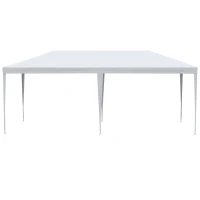 Outsunny Gazebo de Jardin pour Événements avec 4 Parois Amovibles avec Fenêtres, 5,8x2,9x2,5m, Blanc(m-4)