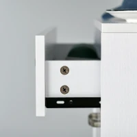 HOMCOM Mobile Portascarpe con 3 Ante Ribaltabili e Cassetto Scorrevole, Maniglie in Alluminio, Pannello di Particelle, 62L x 24P x 135A cm, Bianco(m-4)