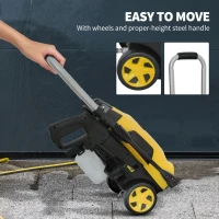 Outsunny 1800W 150-Bar Pressure Washer, with Adjustable Nozzle - Yellow(m-8)