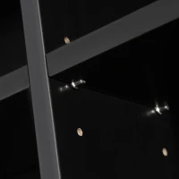 HOMCOM Libreria per CD/DVD Mensola per 1116 CD, 36 Scomparti Regolabili in Altezza, 102 x 24 x 195 cm, Nero(m-4)