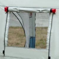 Outsunny Tenda da Campeggio, per 6-8 Persone, Due Stanze, Gancio per Lanterna, con Borsa, 5,10x2,40x1,80m, Blu(m-3)