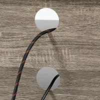 HOMCOM Mobile TV per schermi fino a 50 pollici, dotato di armadietto, 2 cassetti e 2 vani aperti con 2 passacavi, 132 x 39 x 45,5 cm, grigio e nero(m-3)