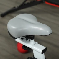 SPORTNOW Bicicleta estática silenciosa con asiento y resistencia ajustables, monitor LCD, soporte de tableta, Blanco(m-5)