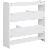 HOMCOM Libreria a Scaffale, Mobile da Archiviazione, 4 Livelli, 3 Pannelli Posteriori, Pannelli di Particelle, 90L x 24l x 91H cm, Bianco(m-5)