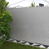 Outsunny Pannelli Laterali per Gazebo (per 3x3m o 3x6m Pop Up Gazebo), 2 Pacchetti di Ricambio, Grigio(m-4)