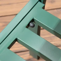 Outsunny Panchina da Giardino in Acciaio con Schienale a Motivo Floreale per 2 Persone, 127 x 63 x 83 cm, Verde Scuro(m-4)