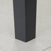 Outsunny Fioriera da Giardin Rialzata Rettangolare con Foro di Drenaggio in Acciaio Zincato, 100 x 30 x 80 cm, Nero(m-4)