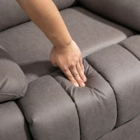 HOMCOM Elektrischer Relaxsessel mit verstellbarer Rückenlehne und Aufstehhilfe, Mikrofaser, 86 x 92 x 102 cm grau(m-5)