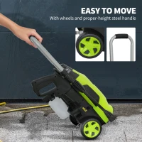 Outsunny 1800W 150-Bar Pressure Washer, with Adjustable Nozzle - Green(m-8)
