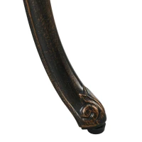 Outsunny Gartenmöbel Set 2-Sitzer 2 Stühle + Runder Tisch im Retro-Schmiedeeisen-Stil aus Aluminiumguss, bronze(m-5)