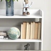 HOMCOM Libreria a Scaffale, Mobile da Archiviazione, 4 Livelli, 3 Pannelli Posteriori, Pannelli di Particelle, 90L x 24l x 91H cm, Bianco(m-3)