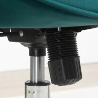 HOMCOM Samt Sessel für Büro und Wohnzimmer, Drehbar mit Armlehnen und Höhenverstellbar, Blau(m-4)