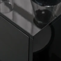 HOMCOM Armadio Contenitore con 2 Cassetti, 2 Ante, con Sistema di Sicurezza Anti-Ribaltamento, per Soggiorno e Camera da Letto, 79 x 36 x 74 cm, Nero(m-3)