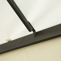 Outsunny Cenador de jardín pabellón de jardín doble techo con paredes y mosquiteros extraíbles 4x3 m Crema(m-4)