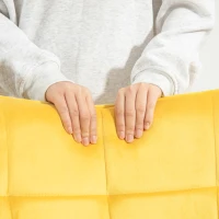 HOMCOM Sillón Mecedora revestimiento en terciopelo estructura de acero 71x98x101 cm Amarillo(m-5)