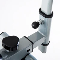 HOMCOM Ellittico Cyclette, Cyclette da Casa, Display LCD, Poggia Petto Regolabile, Acciaio, Argento, 96 x 60 x 152cm(m-3)