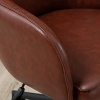 Vinsetto Silla de Oficina Ajustable en Altura Función Giratoria 58,5x62x91 cm Marrón(m-5)