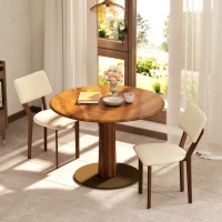 HOMCOM Set di 2 sedie da sala da pranzo sedie da cucina con schienale gambe in legno tessuto effetto lino 49 x 56 x 85 cm beige(m-2)