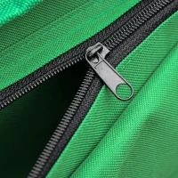 Outsunny Lit de Camping Pliable avec Poche Latérale et Porte-gobelet jusqu'à 136 kg Cadre en Acier Tissu Oxford Vert+Noir 190 x 65 x 40 cm(m-5)