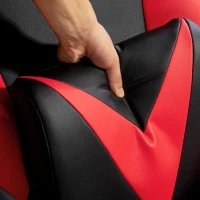 Vinsetto Sedia da Gaming con Funzione Oscillante, Sedia Girevole, Regolabile in Altezza, Seduta Imbottita, Metallo, 67 x 71 x 112 cm, Rosso(m-4)